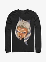 Star Wars The Clone Ahsoka Face Long-Sleeve T-Shirt