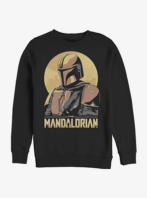 Star Wars The Mandalorian Mando Sunset Frame Sweatshirt