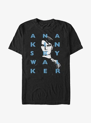 Star Wars The Clone Anakin Text T-Shirt