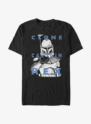 Star Wars The Clone Captain Rex Text T-Shirt