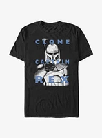 Star Wars The Clone Captain Rex Text T-Shirt