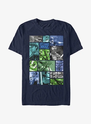 Star Wars The Clone Story Squares T-Shirt