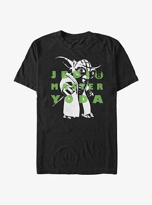 Star Wars The Clone Yoda Text T-Shirt