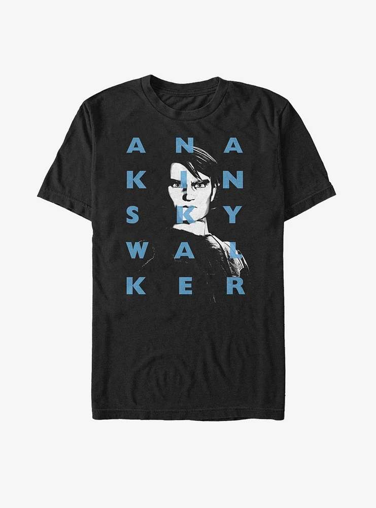 Star Wars: The Clone Wars Anakin Text T-Shirt