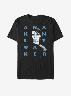 Star Wars: The Clone Wars Anakin Text T-Shirt