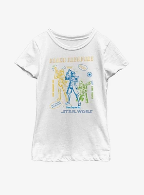 Star Wars: The Clone Wars Doodle Trooper Youth Girls T-Shirt
