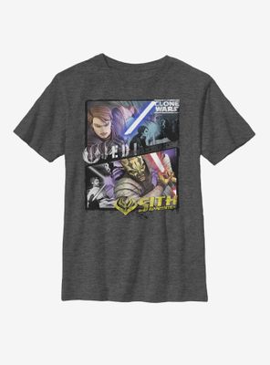 Star Wars: The Clone Wars Jedi Sith Panels Panel Youth T-Shirt