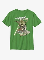 Star Wars: The Clone Wars Yoda Jedi Strong Youth T-Shirt