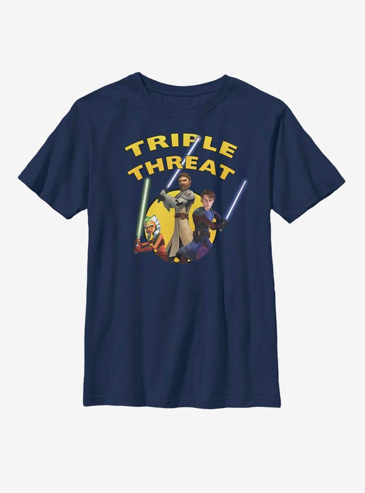 Star Wars: The Clone Wars Triple Threat Youth T-Shirt