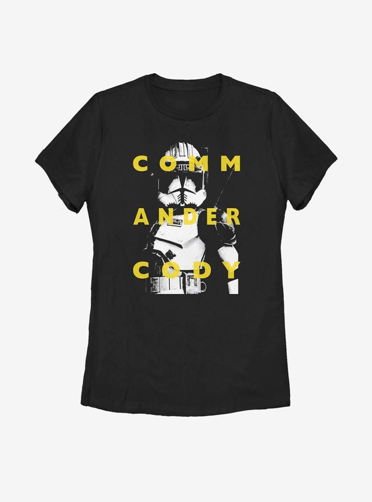 Star Wars: The Clone Wars Commander Cody Text Womens T-Shirt