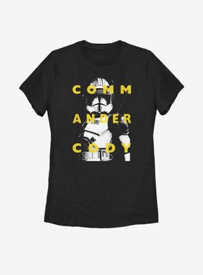 Star Wars: The Clone Wars Commander Cody Text Womens T-Shirt