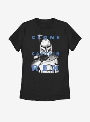 Star Wars: The Clone Wars Captain Rex Text Womens T-Shirt