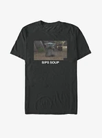Star Wars The Mandalorian Child Sips Soup T-Shirt