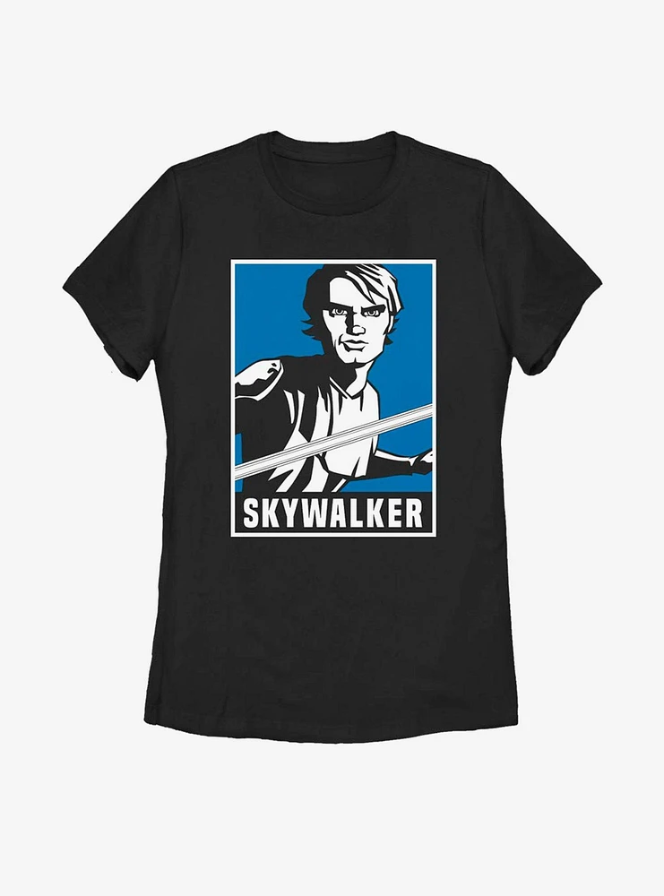 Star Wars: The Clone Wars Skywalker Poster Womens T-Shirt