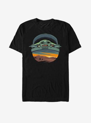 Star Wars The Mandalorian Child Landscape Carriage T-Shirt