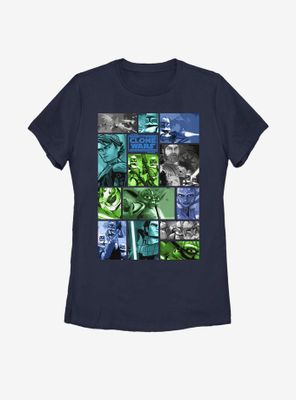 Star Wars: The Clone Wars Story Squares Womens T-Shirt
