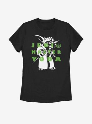 Star Wars: The Clone Wars Yoda Text Womens T-Shirt