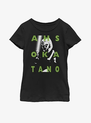 Star Wars: The Clone Wars Ahsoka Text Youth Girls T-Shirt