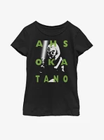 Star Wars: The Clone Wars Ahsoka Text Youth Girls T-Shirt