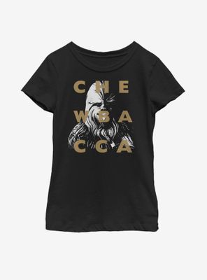 Star Wars: The Clone Wars Chewbacca Text Youth Girls T-Shirt