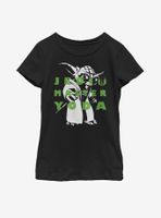 Star Wars: The Clone Wars Yoda Text Youth Girls T-Shirt