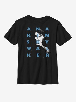 Star Wars: The Clone Wars Anakin Text Youth T-Shirt