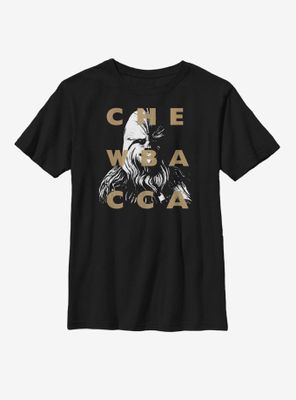 Star Wars: The Clone Wars Chewbacca Text Youth T-Shirt