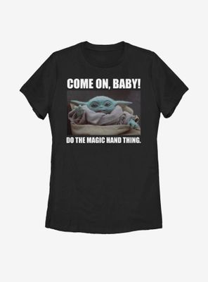 Star Wars The Mandalorian Child Magic Hand Thing Womens T-Shirt
