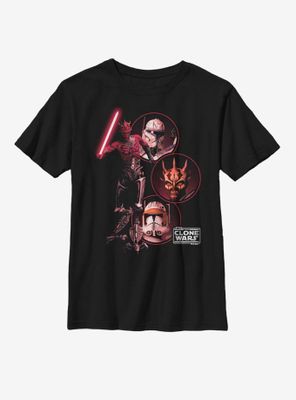 Star Wars: The Clone Wars Dark Side Group Youth T-Shirt