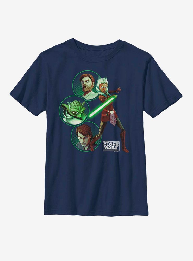 Star Wars: The Clone Wars Light Side Group Youth T-Shirt