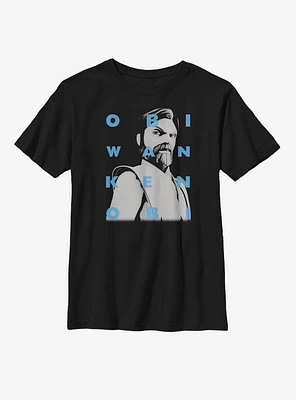 Star Wars: The Clone Wars Obi-Wan Text Youth T-Shirt