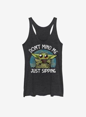 Star Wars The Mandalorian Child Just Sipping Womens Tank Top