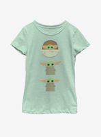 Star Wars The Mandalorian Child Stack Youth Girls T-Shirt