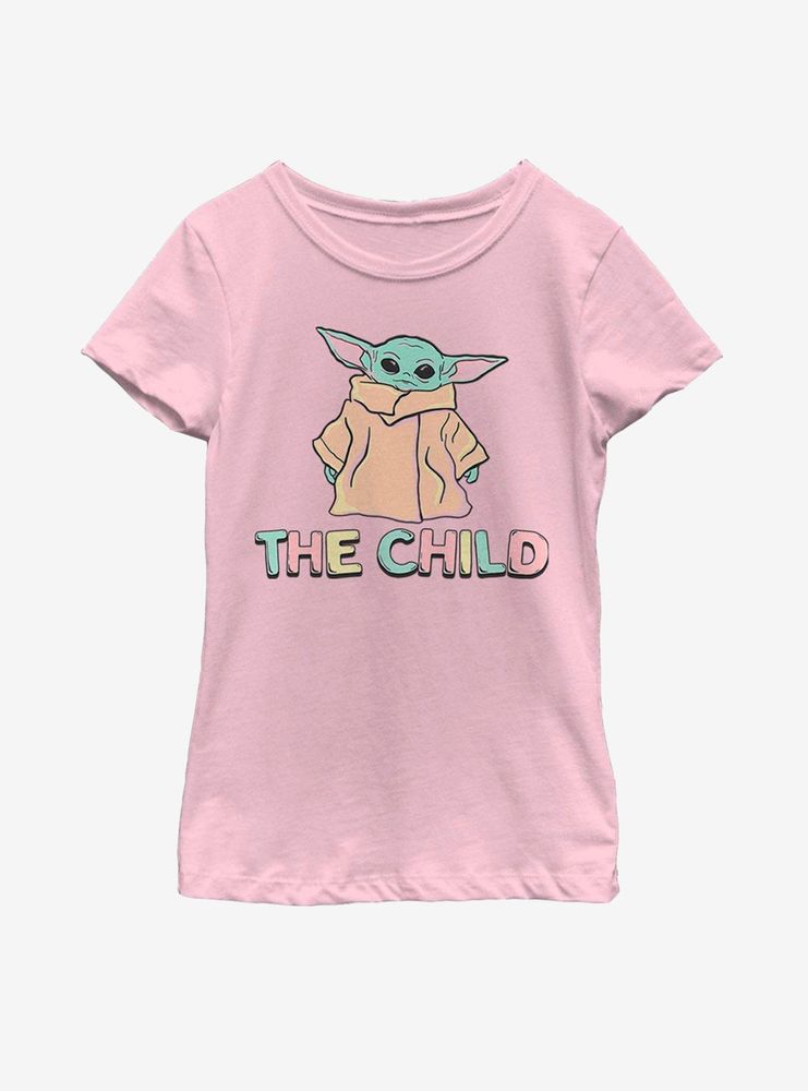 Star Wars The Mandalorian Child Pastel Youth Girls T-Shirt