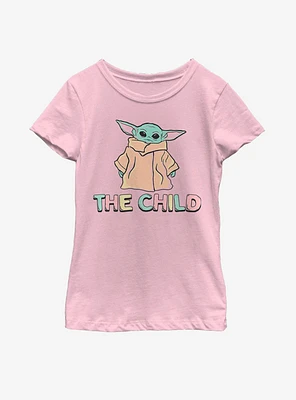Star Wars The Mandalorian Child Pastel Youth Girls T-Shirt