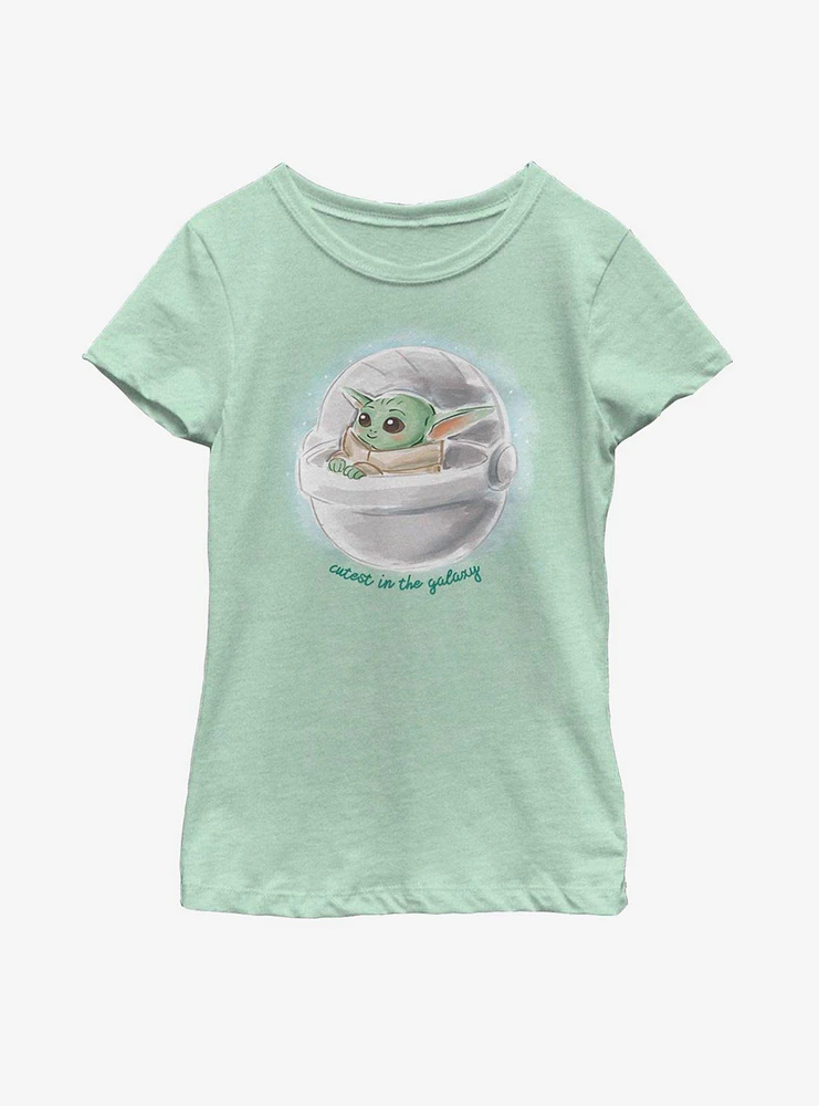 Star Wars The Mandalorian Child Inked Cute Youth Girls T-Shirt