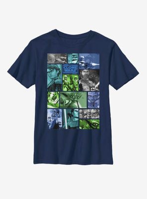 Star Wars: The Clone Wars Story Squares Youth T-Shirt