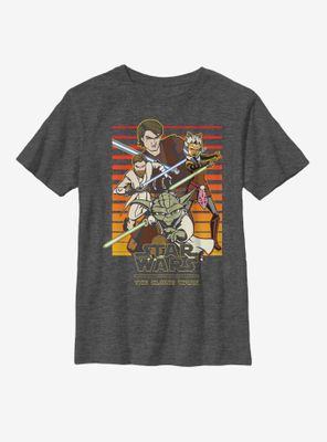 Star Wars: The Clone Wars Heroes Line Up Youth T-Shirt