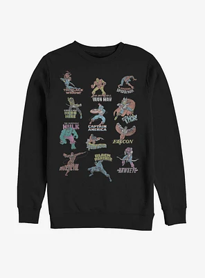 Marvel Avengers Character Titles Sweatshirt