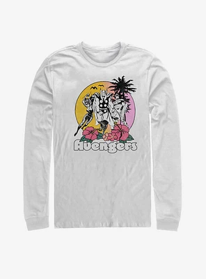 Marvel Avengers Trifecta Palm Tree Long-Sleeve T-Shirt