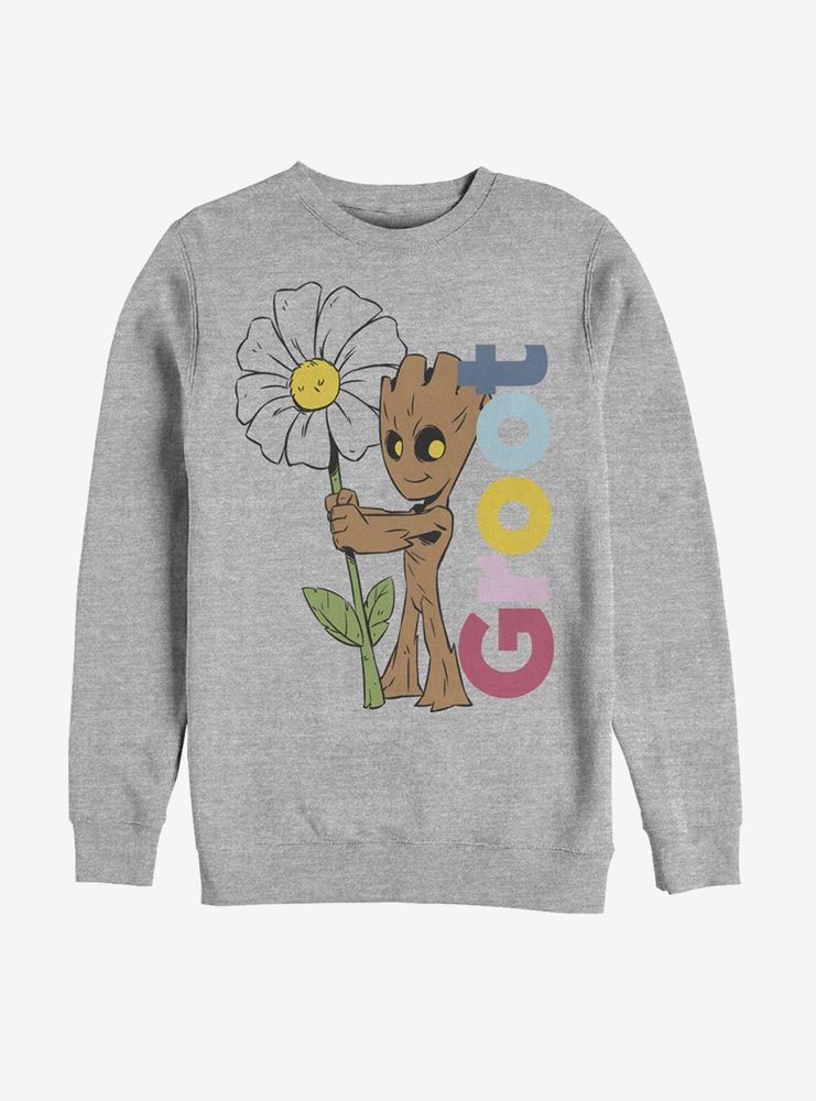 Marvel Guardians Of The Galaxy Picking Flowers Groot Sweatshirt