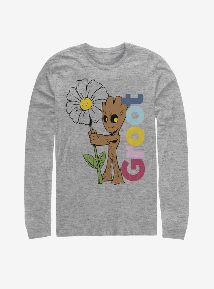 Marvel Guardians Of The Galaxy Picking Flowers Groot Long-Sleeve T-Shirt