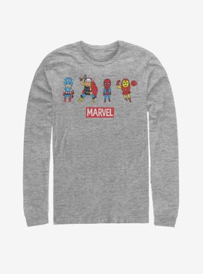 Marvel Avengers Pop Art Group Long-Sleeve T-Shirt