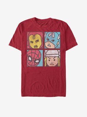 Marvel Avengers Pop Squares T-Shirt