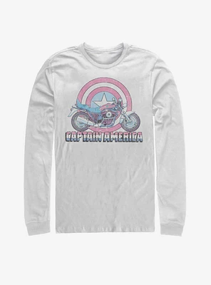 Marvel Captain America Motorcycle Long-Sleeve T-Shirt
