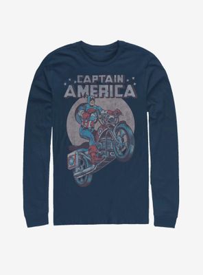 Marvel Captain America Night Ride Long-Sleeve T-Shirt