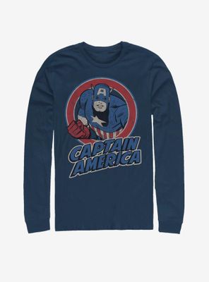Marvel Captain America Vintage Long-Sleeve T-Shirt