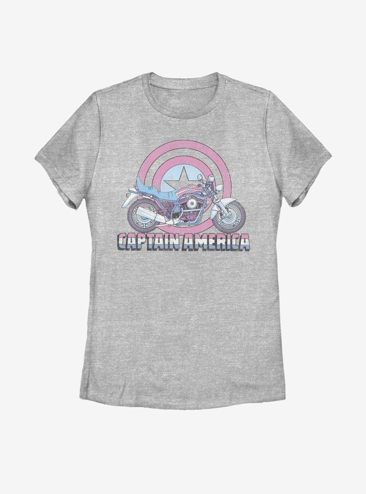 Marvel Captain America Motorcycle Womens T-Shirt