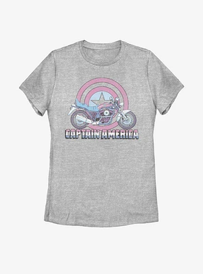 Marvel Captain America Motorcycle Womens T-Shirt