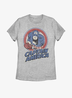 Marvel Captain America Vintage Womens T-Shirt